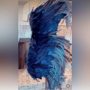 Custom made feather dress